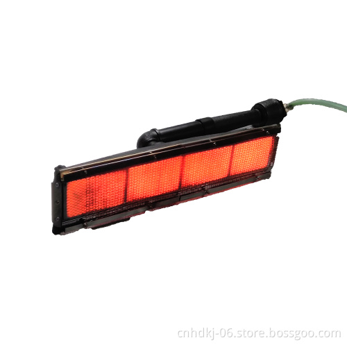 Ceramic heated infrared gas burners for industrial food dryer dehydrator
